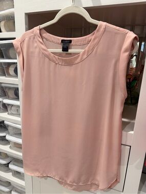Ann Taylor Blush Pink Sleeveless Shell Top